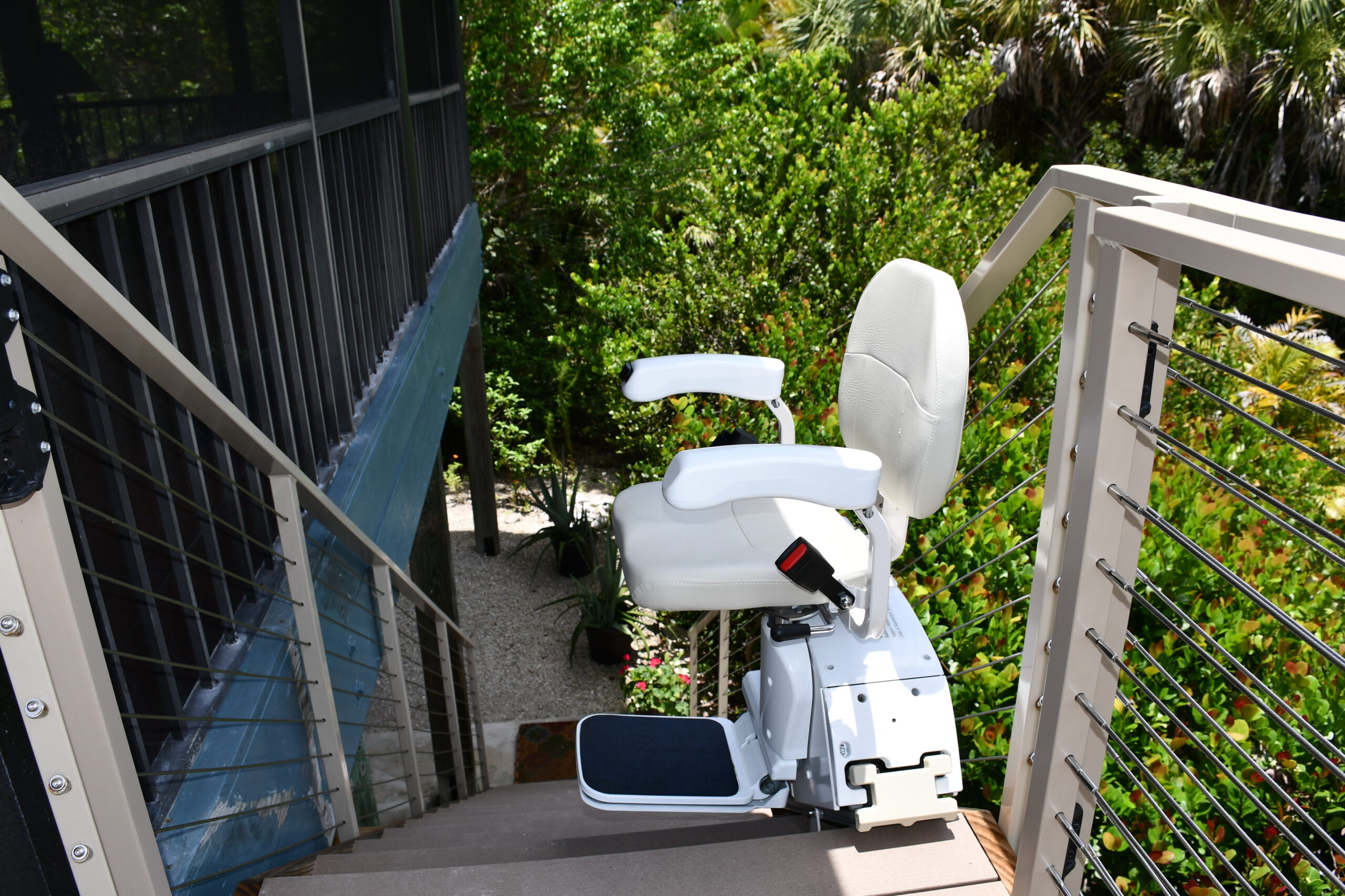 Outdoor Stairlift looking down